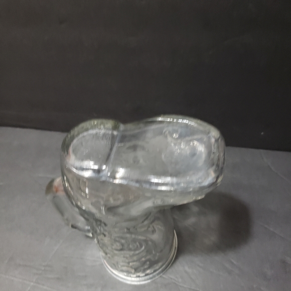 Vintage GLASS  Embossed Western Cowboy Glass Boot Mug - Picture 7 of 9